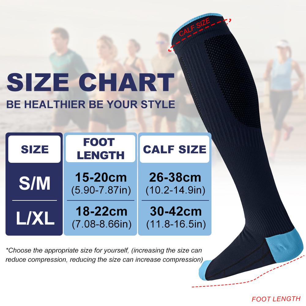 20-30 Mmhg Compression Socks For Women Men Best Support Medical Running Nursing Athletic Improve Circulation