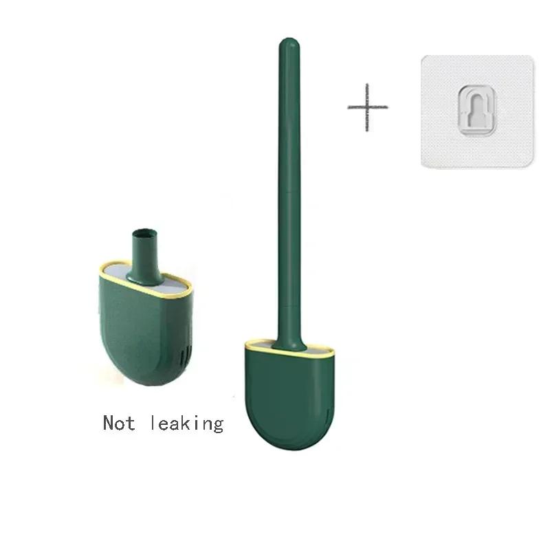 Toilet Brush for Cleaning Silicone Toilet Brush Cleaner Bathroom Wall Mounted Quick Drying Toilet Brush Flat Flexible Head