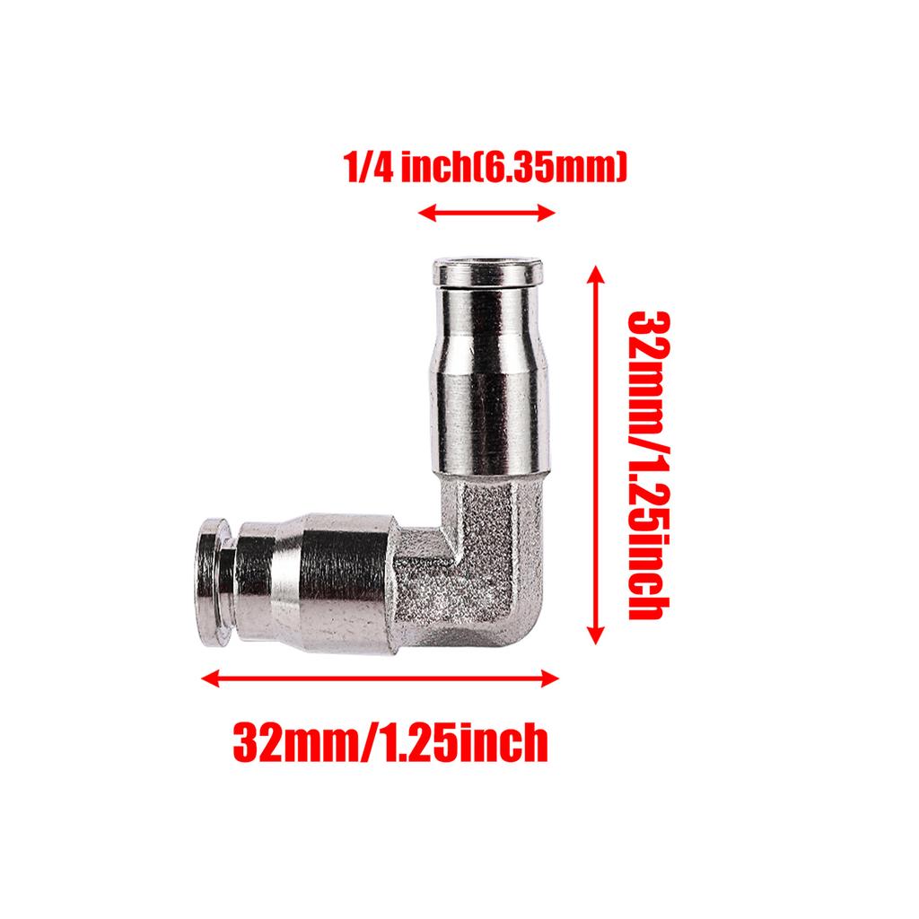 1Pc 1/4" Slide Lock Quick Connector High Pressure OD 6.35mm Pipe Tee Elbow Straight Fitting Misting Irrigation Nozzle Connector