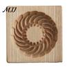 Easy Clean Dough Decorating Tools Wood Cookie Cutter Mold, Round Gingerbread Biscuit Stamp for Professional Pastry Shaping DIY Baking, Cake