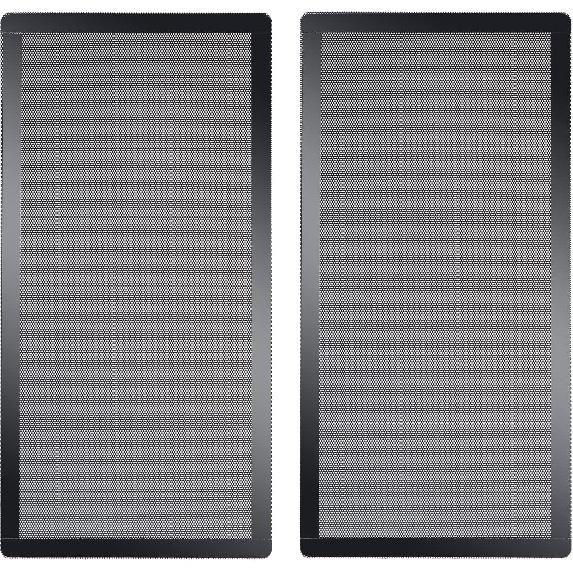 120 x 240mm PC Case Dust Mesh Filter, [2 Pack] Magnetic Frame Computer Fan Dust Mesh PC Cooler Filter Dustproof PVC Cover Grills - Black