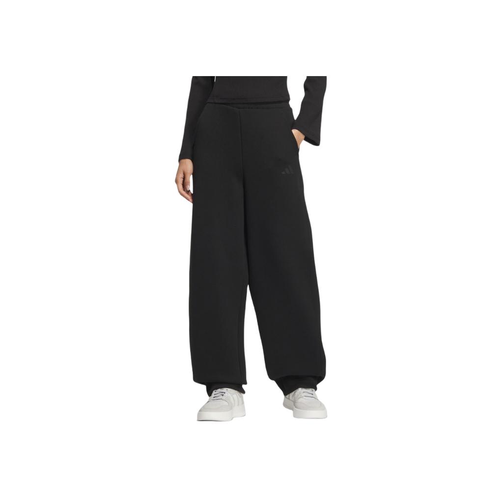 Adidas Year Of The Snake Limited Edition High-Waisted Drawstring Straight-Leg Knit Sports Pants Women Bottoms Black JZ1649