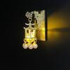 Ancient Style Luminous Lantern Refrigerator Magnet with Pavilion Tassel and Pearl Ornament