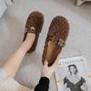 Women's Plush Warm Shoes Korean Style Pump Loafers Party and Work Wear Ladies' Casual Flats Mary Jane Boat Shoes 2026 New