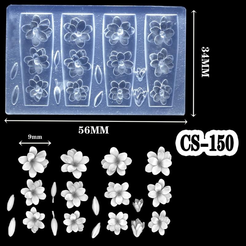 Silicone Nails Embellishment Molds Flower Theme Small Accessories Crafting Molds Suitable for Beauty Enthusiasts Present
