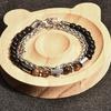 Mens Stainless Steel Beaded Bracelet With Lion Head Cross For Gift Giving