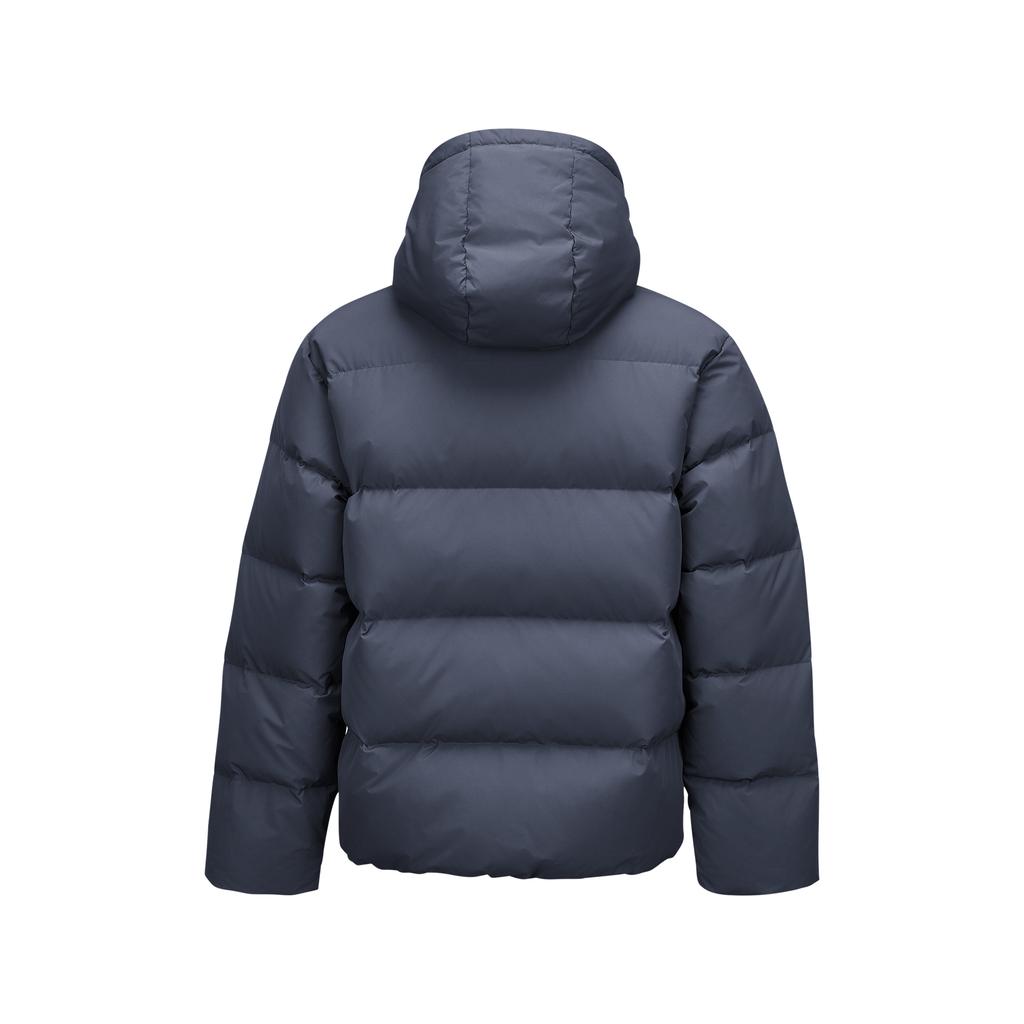Skechers Windproof Waterproof Oil-Resistant Teflon Three-Proof Warm Duck Down Hooded Jacket Unisex Jacket Odyssey-Gray L324U154-026R