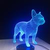 Factory Dropshipping ODM Rechargeable Touch Switch Dog Arylic Panel Box Table Night Lamp  16 Colors Change 3D LED Light