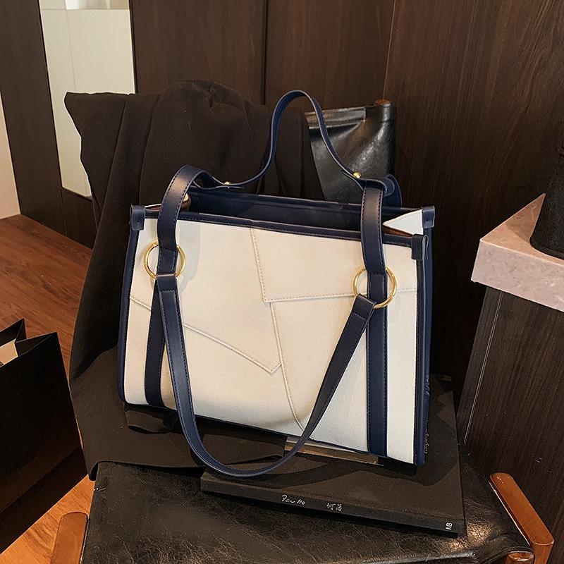 New textured big bag fashionable personalized shoulder messenger bag large capacity handbag tote bag women's bag