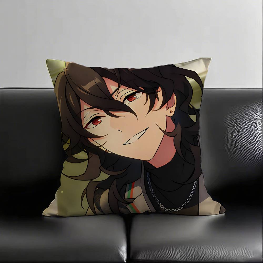 1pc Anime Ensemble Stars Knights Sakuma Rei Pillow Case Fashion Square Pillowcase Bedroom Sofa Room Ins Decoration Leisure