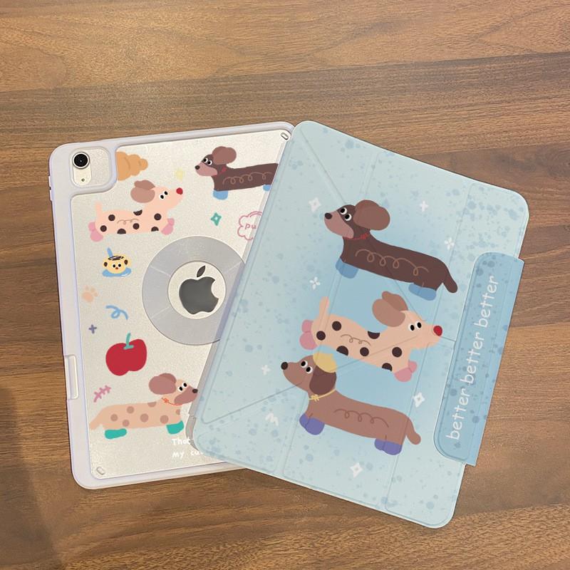 Magnetic Detachable Acrylic Case IPad Pro 11 Inch Mini 7 With 720 Rotating Stand Cartoon Design Full Cover