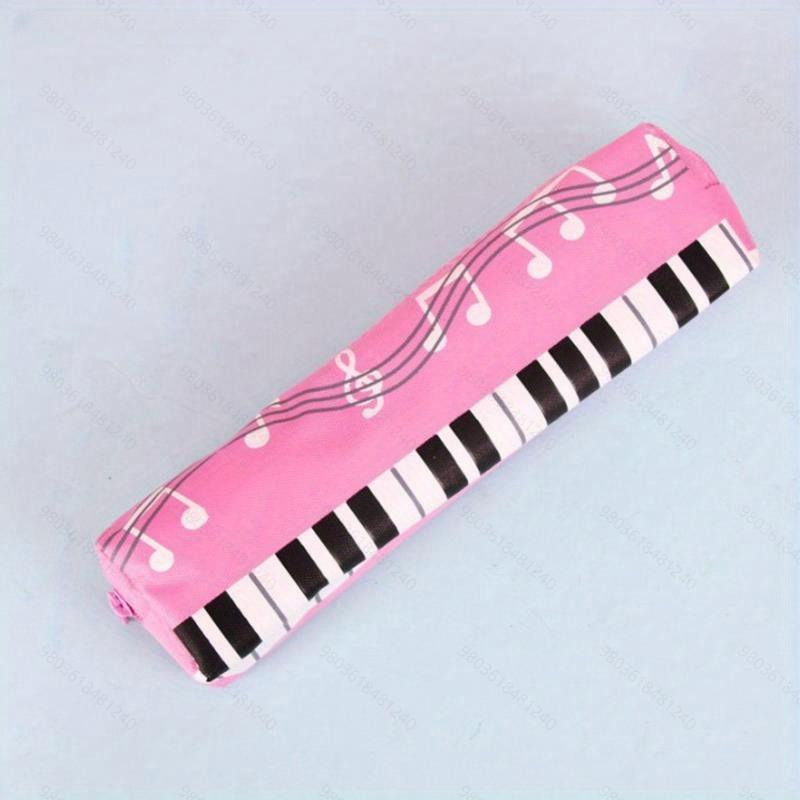 1 stuks Muziek-Thema Etui, Piano Toetsenbord Ontwerp, Enkellaags Vierkant Kantoorartikelen Organizer voor Kantoor, Compact, Creatief Cadeau