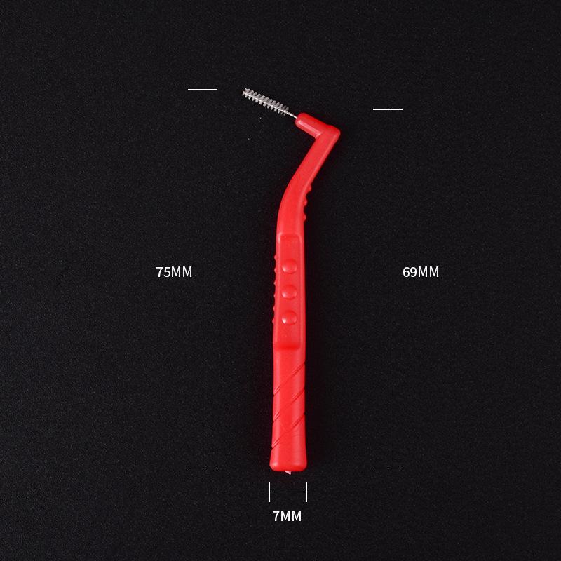 1 Set L/I Shaped Interdental Brush Soft Bristles for Dental Cleaning Plaque Removal Oral Care At Home and Office