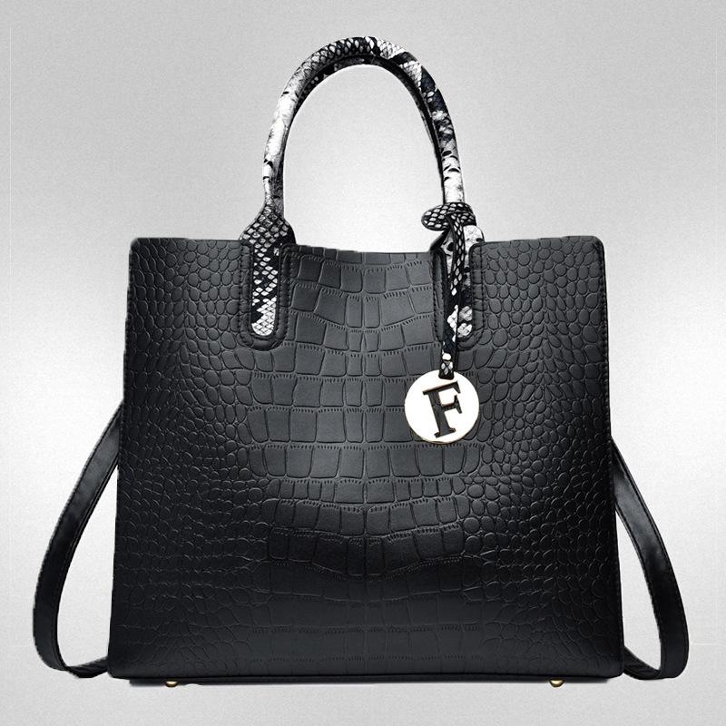 Neue Krokodilmuster Mutter-Kind-Tasche weichseitig tragbar Schulter diagonal Crossbody zweiteiliges Set für Frauen