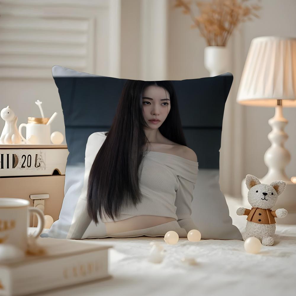 Lim Jiyeon Actress Cushion Cover Pattern Printed Pillowcase For Living Room Sofa Cushion Cover & Bedroom Decor