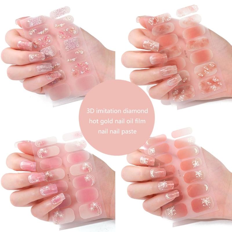 14 Pezzi Wrap per Unghie Strisce per Unghie da Donna Adesivo per Unghie Adesivo Gel per Unghie Adesivo Manicure per Unghie delle Dita
