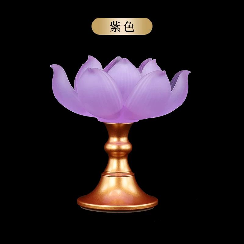 1pc Glazed Candle Holder Lotus Candle Holder Temple Sacrificial Candle Holder Chinese Buddhist Utensils No Candles Included