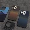 Custodia Magnetica per Telefono per IPhone 12 13 14 15 16 Pro Max 16 Plus Kevlar Fibra di Carbonio Texture Sottile Opaca Copertura Protettiva
