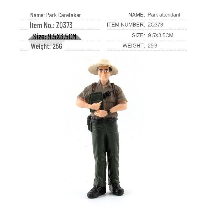 Cross-Border Farm Scene Worker Doll: Female Farmer with Shovel Ornament for Model Landscaping