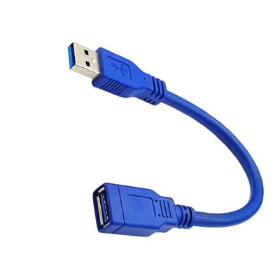 USB 3.0 Verlängerungskabel Datenübertragung Drahtleitung Stecker auf Buchse Anschlusskabel für Festplatte Drucker Blau