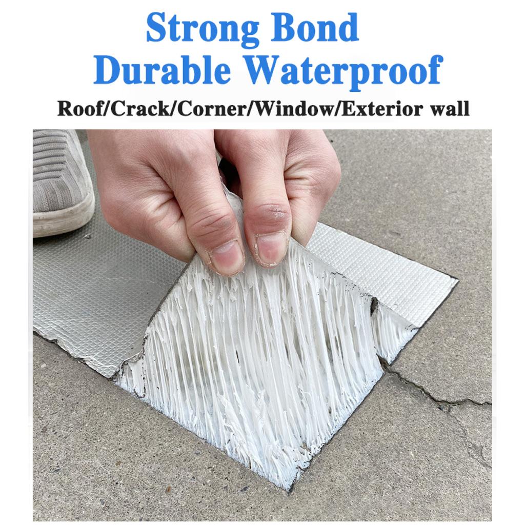 Waterproof Tape High Temperature Resistance Aluminum Foil Thicken Butyl Tape Wall Pool Roof Crack Duct Repair Sealed Self Tape