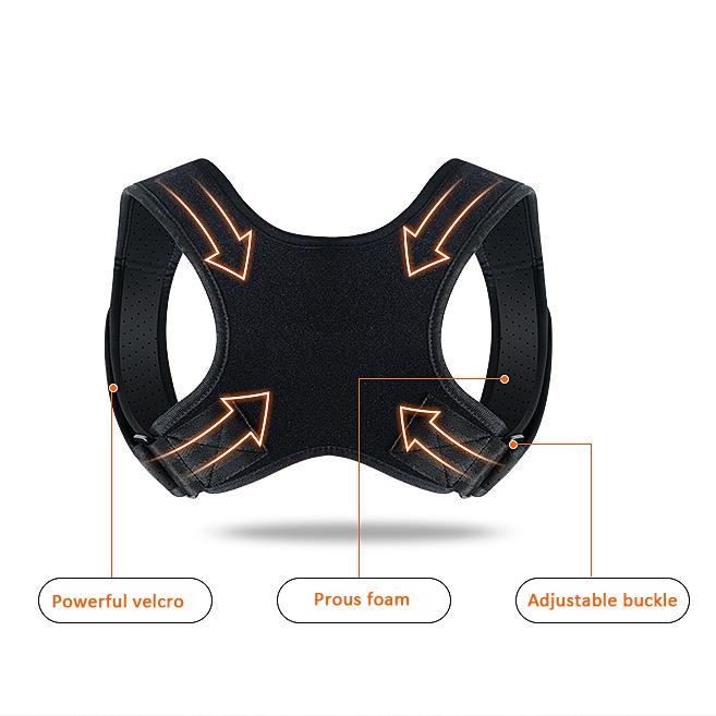 Works Upper Adjustable Back Brace Straightener Posture Corrector for Men Women Back Support Brace