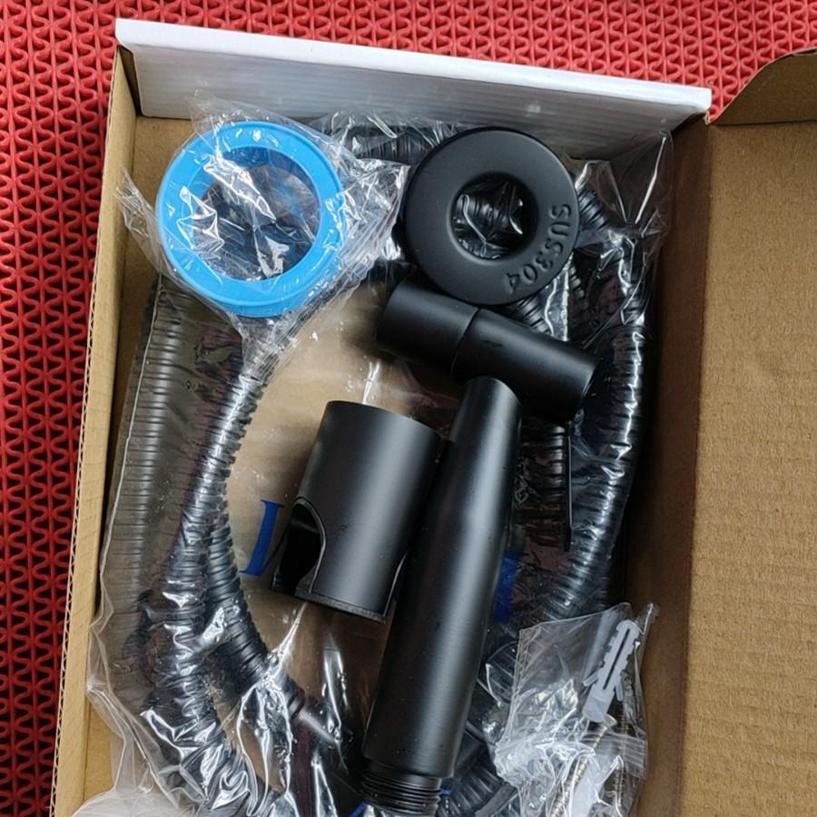 304 Stainless Steel Matte Black Bidet Spray Gun Toilet Set - Silent Companion