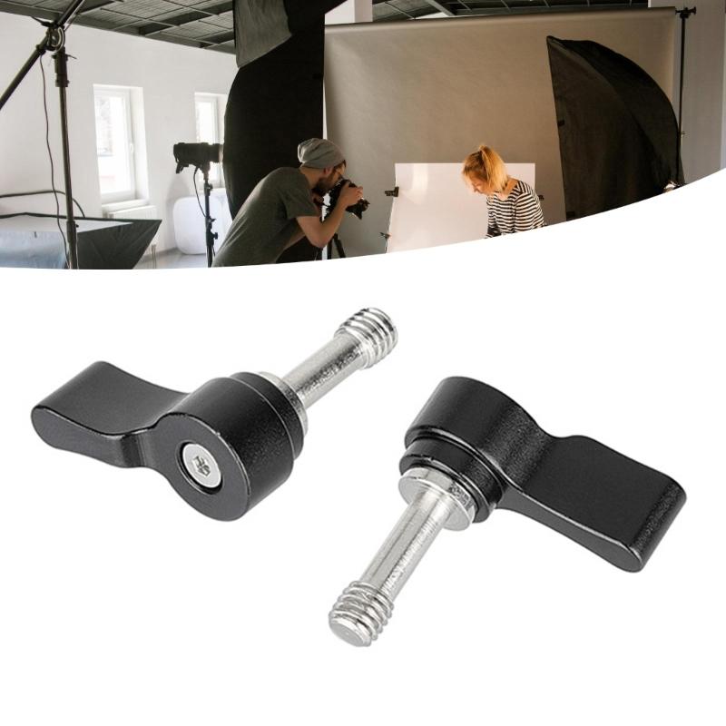 Precise Camera Cage Gear Knob M6 Thread Black Aluminum Alloy Photography Equipment Control Part For Tripod Mounts 1 Pair