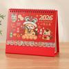 Chinese Style 2026 Desk Calendar Coil Binding Standing Flip Calenda Horse Year Calendar  Office Use