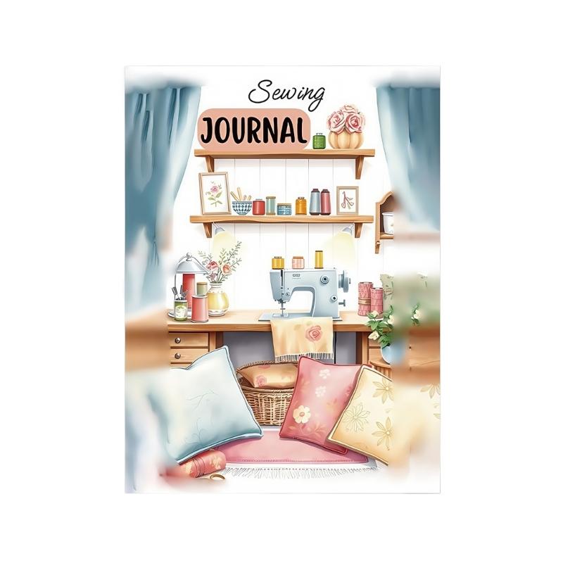 

Portable Sewing Journal with Structured Sections Stitching Tracking Planner Notebook For Creative Quilting Craft Project 1
