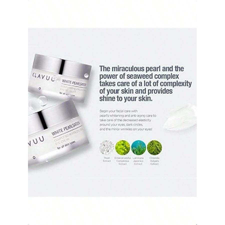 KLAVUU Pearlsation Enriched Pearl Eye Cream 20ml | Luxuriously Formulated With Pearl Extract And Niacinamide | Intensive Anti-Aging