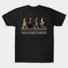 Men Black Print T-shirt Walk By Me No-Cut Transfer Paper Print Cotton Tshirt