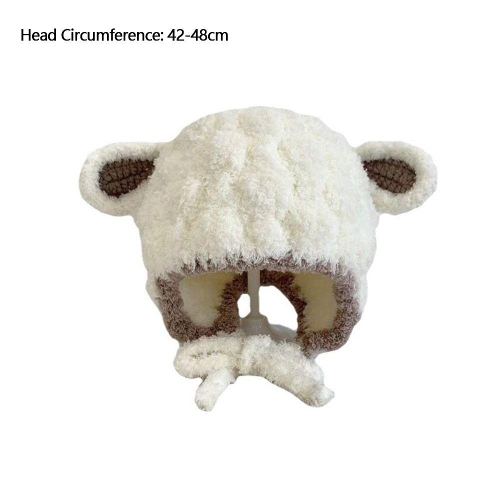 New Cute Ear Warm Hat Windproof Cold Proof Ear Protection Hat Coral Velvet Thickened Pullover Cap Baby