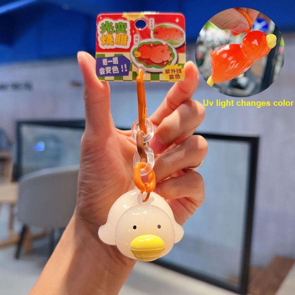 Roast Pig Car Key Pendant Uv Sensitivity Bag Hanging Decoration Backpack