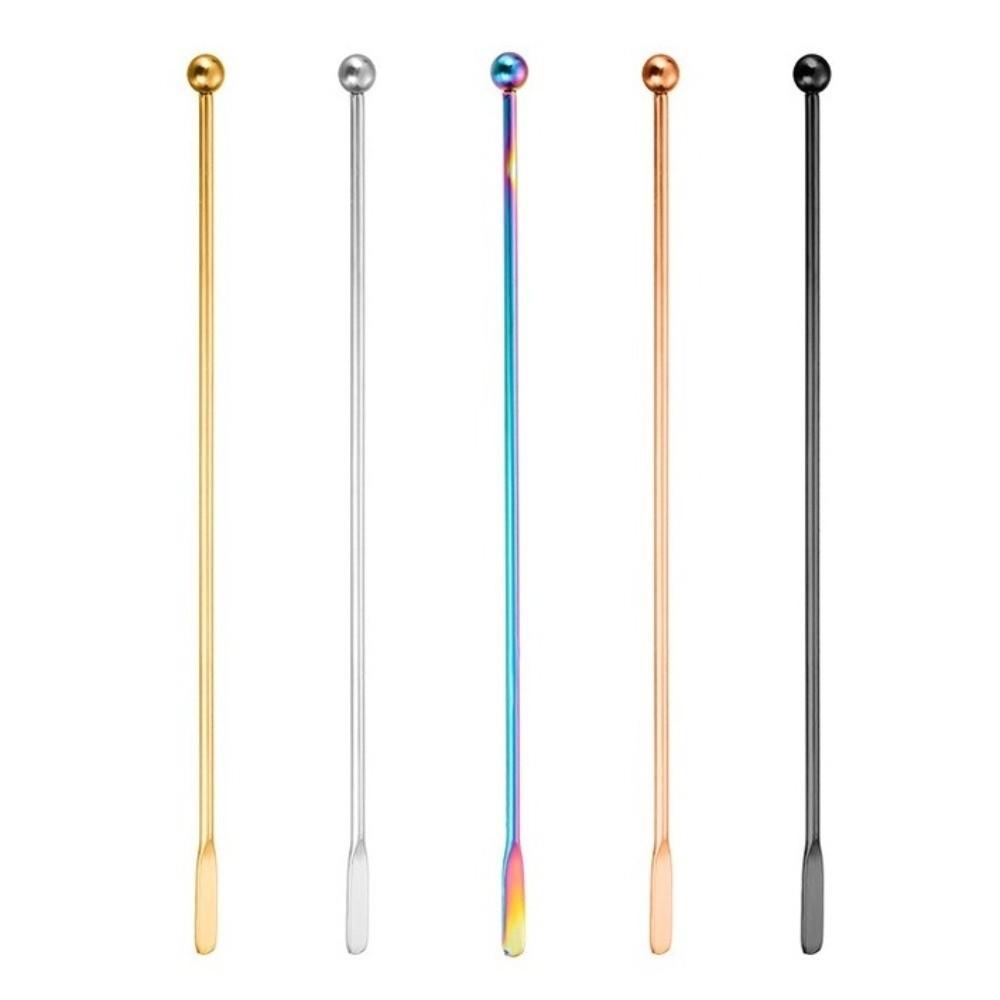 Stainless Steel Cocktail Stirrers Long Handle Ball Peen Stirring Rod Reusable Decoration Mixing Stick Bartender Tools