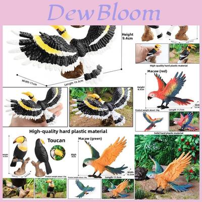 Wilde Dier Model Massief Plastic Papegaai Vogel Display Figuur Voor Kinder Speelkamer Decor