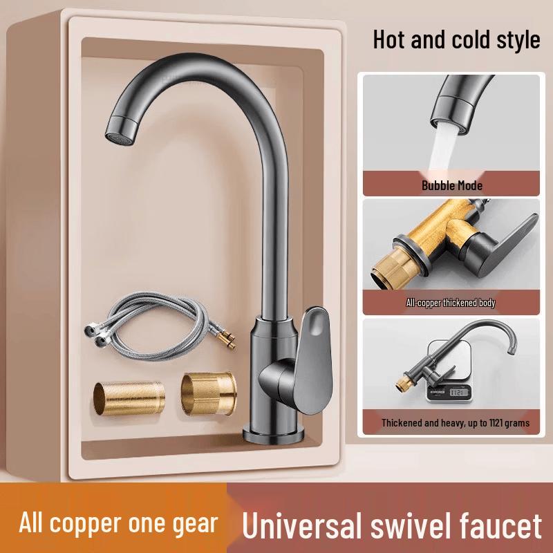 Handun Kitchen Sink Faucet, Cold & Hot