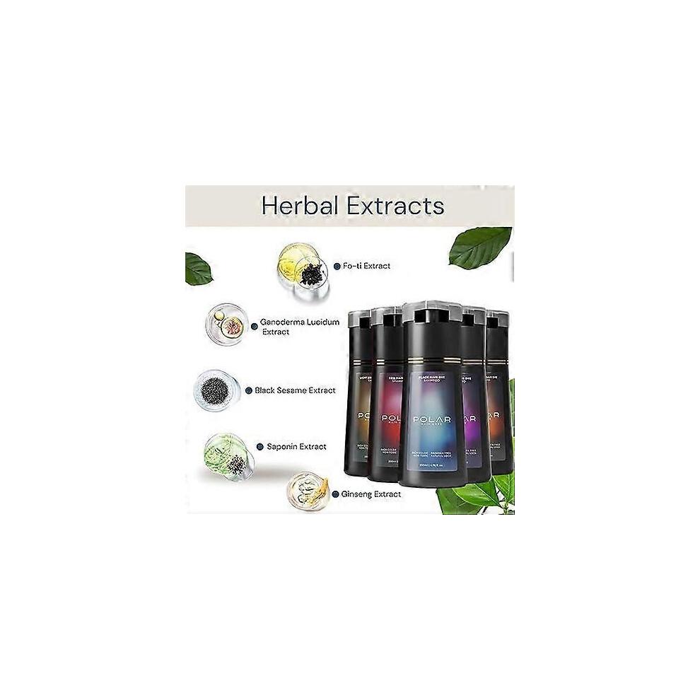 (dark Brown) Hair Dye Shampoo,Polar Hair Dye Shampoo, Polar Haircare Instant Dye Shampoo, Natural Hair Color Shampoo for Gray Hair Coverage, Suitable