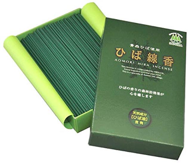 

Aomori Hiba Incense Incense Smoke Green Box