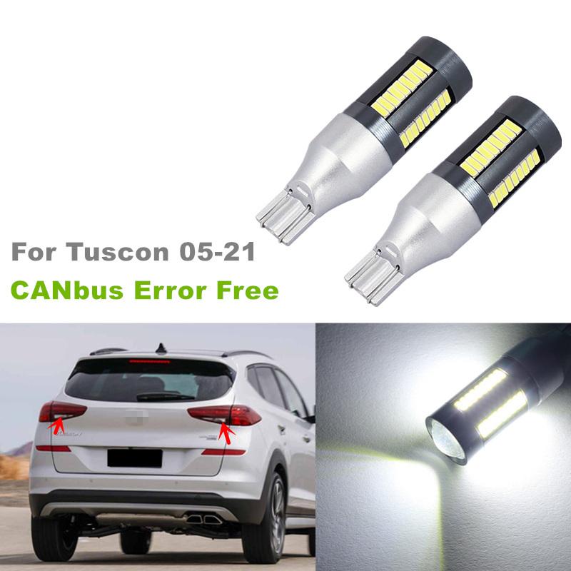 Para Hyundai Tucson 2005-2021 2 unids/lote CANbus libre de errores LED blanco bombilla de luz de marcha atrás