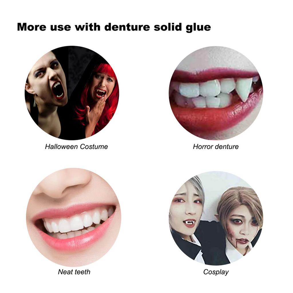 Molded Resin - Party Temporary Teeth Decoration DIY Role-Playing Temporary Restoration Model Halloween Vampire Molten Clay 3