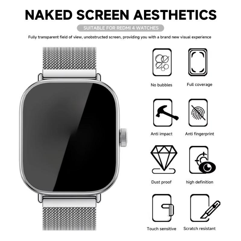 Gehärteter Glasfilm für Xiaomi Redmi Watch 5Active 4 5 Active Lite Displayschutzfolie Schutzglas Einfach zu installieren