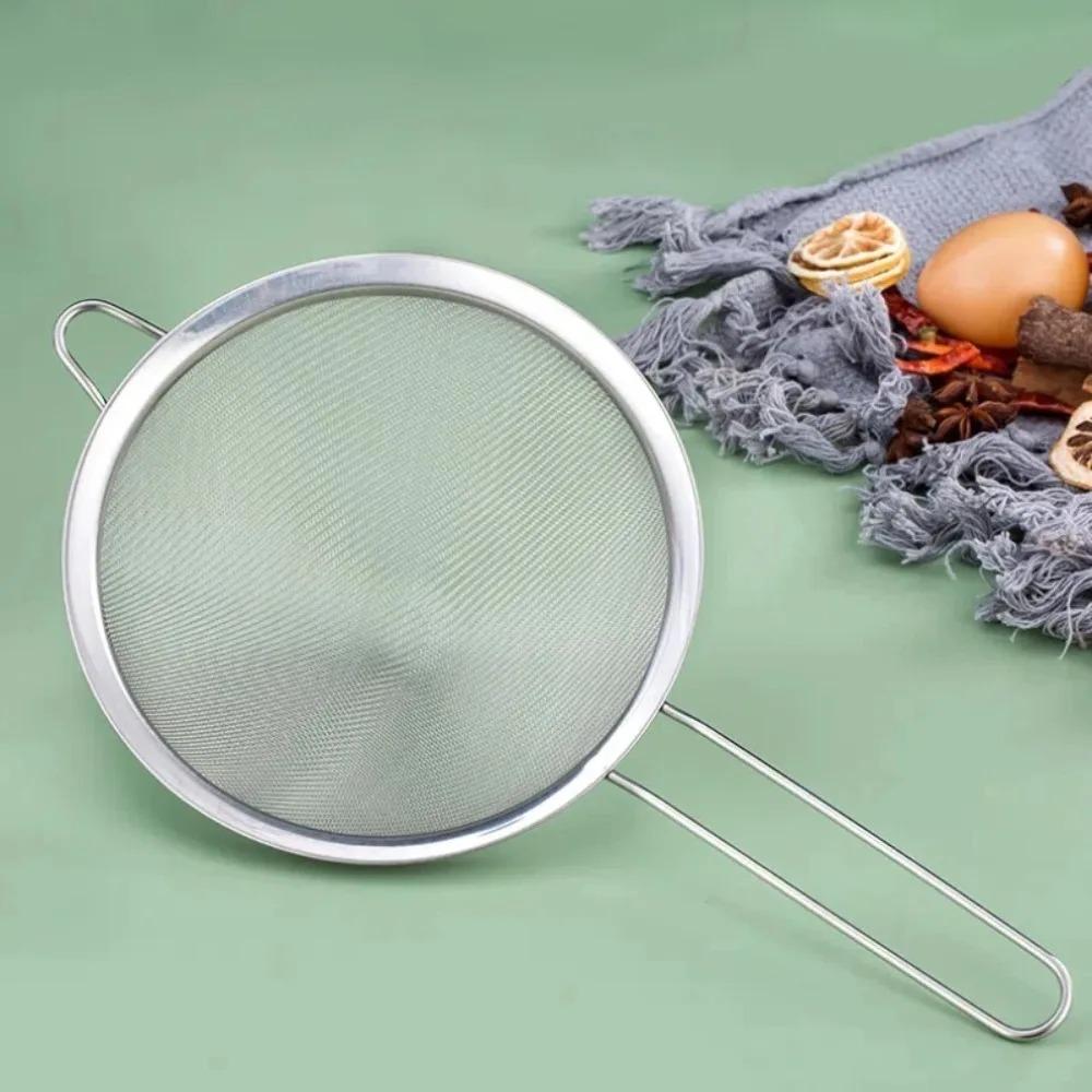 3 Pack Strainer Set Fine Mesh Extra Fine Mesh Strainers, Large, Medium & Small Sifters, Ideal for Pasta, Rice