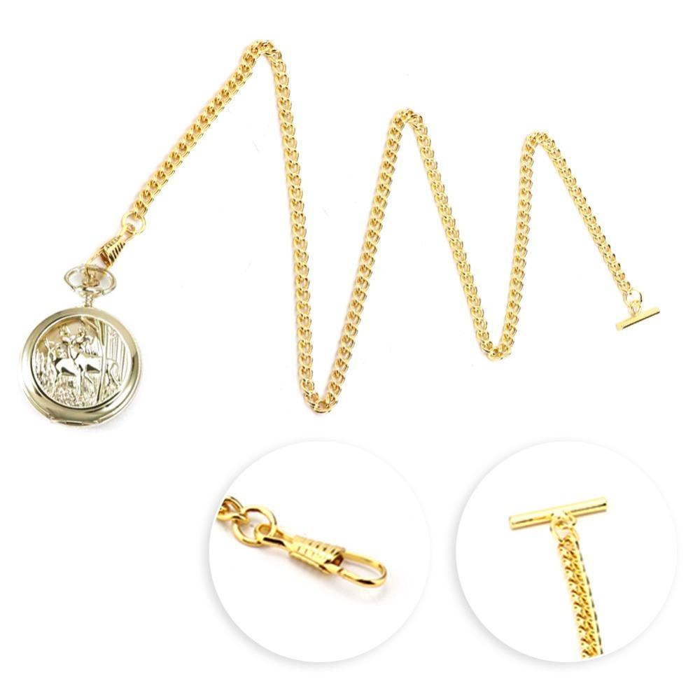 65cm Length Pocket Watch Chain Silver Plated T-Bar Chain Vintage Watch Chain Vest Suit
