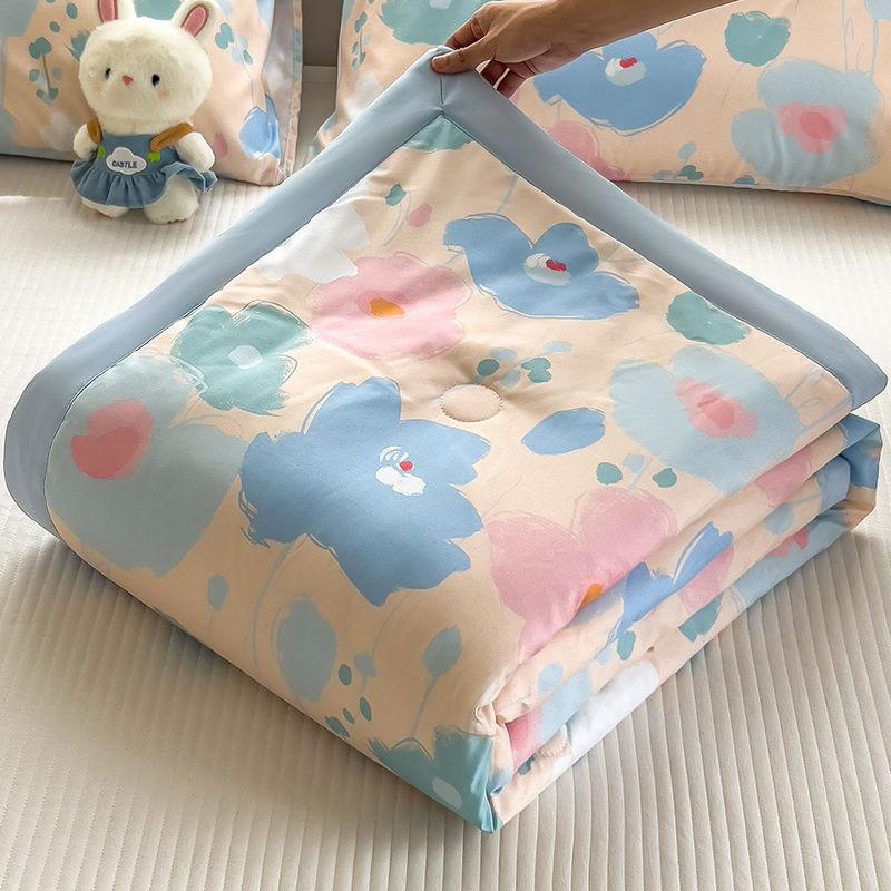 Daisy Printed Quilting Summer Quilts Queen Mechanical Wash Soft Comforter Single Double Blanket Quilt for Children Adult 200x230cm Hotel Travel