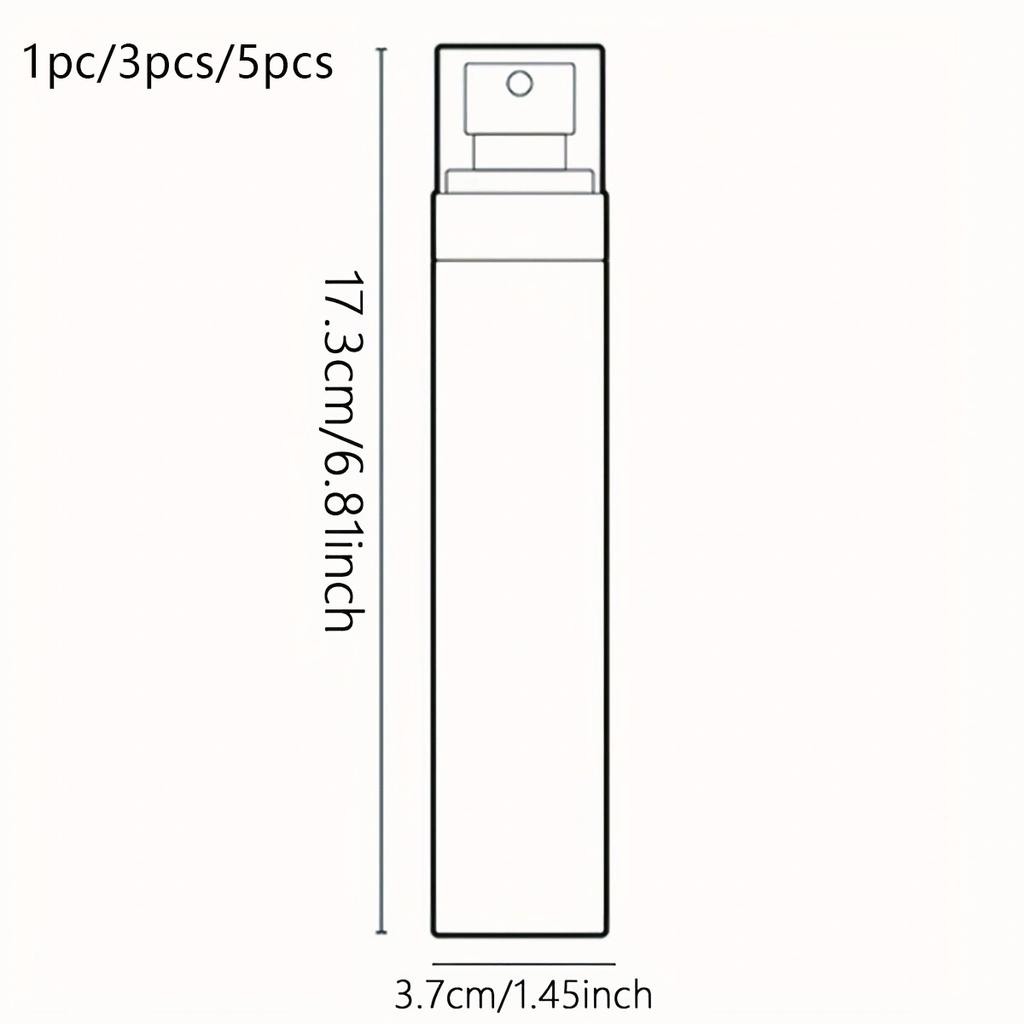 1 Stk/3 Stk/5 Stk-Parfümflasche Zylindrische Sprühflasche Leere tragbare ätherische Ölflasche Kosmetikprobenverpackung