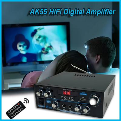 AK55 HiFi Digital Amplifier Supports Bluetooth 5.0 Max Power 90W×2  Dual Channel Stereo Audio Amplifier for Home and Car Use