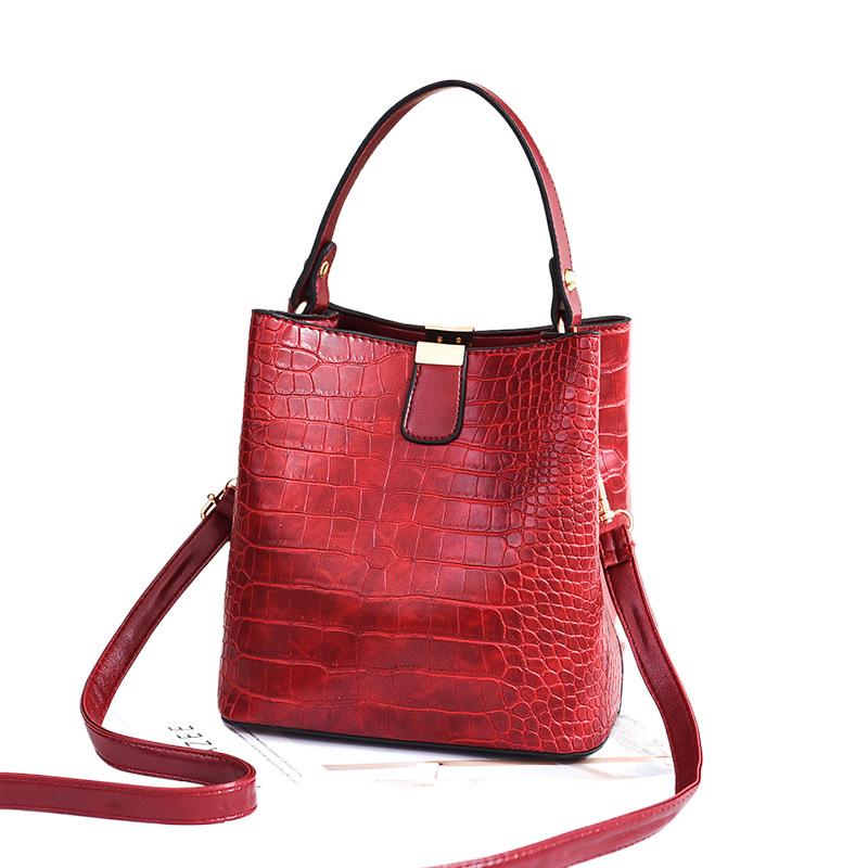 Women's 2025 Large Capacity Stone Pattern Bucket Bag – Stylish Handbag, Shoulder, and Crossbody Bag
