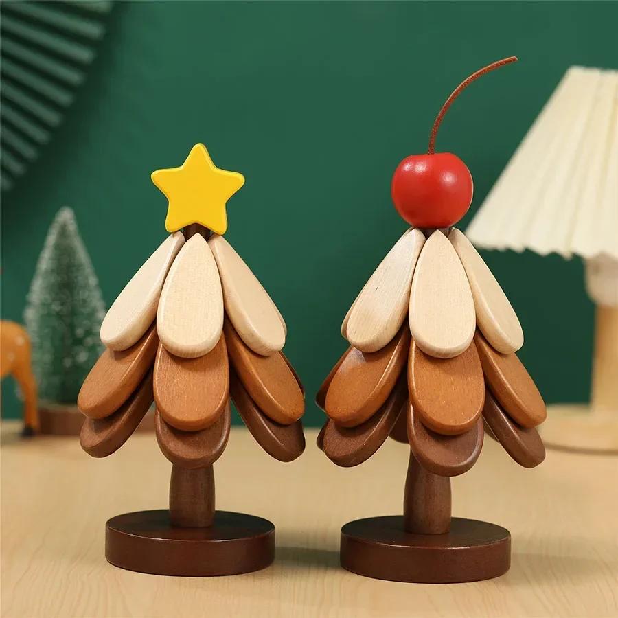 Christmas Tree Wooden Insulation Mat – Heat-Resistant Pot Mat for Dining Table & Holiday Home Decor