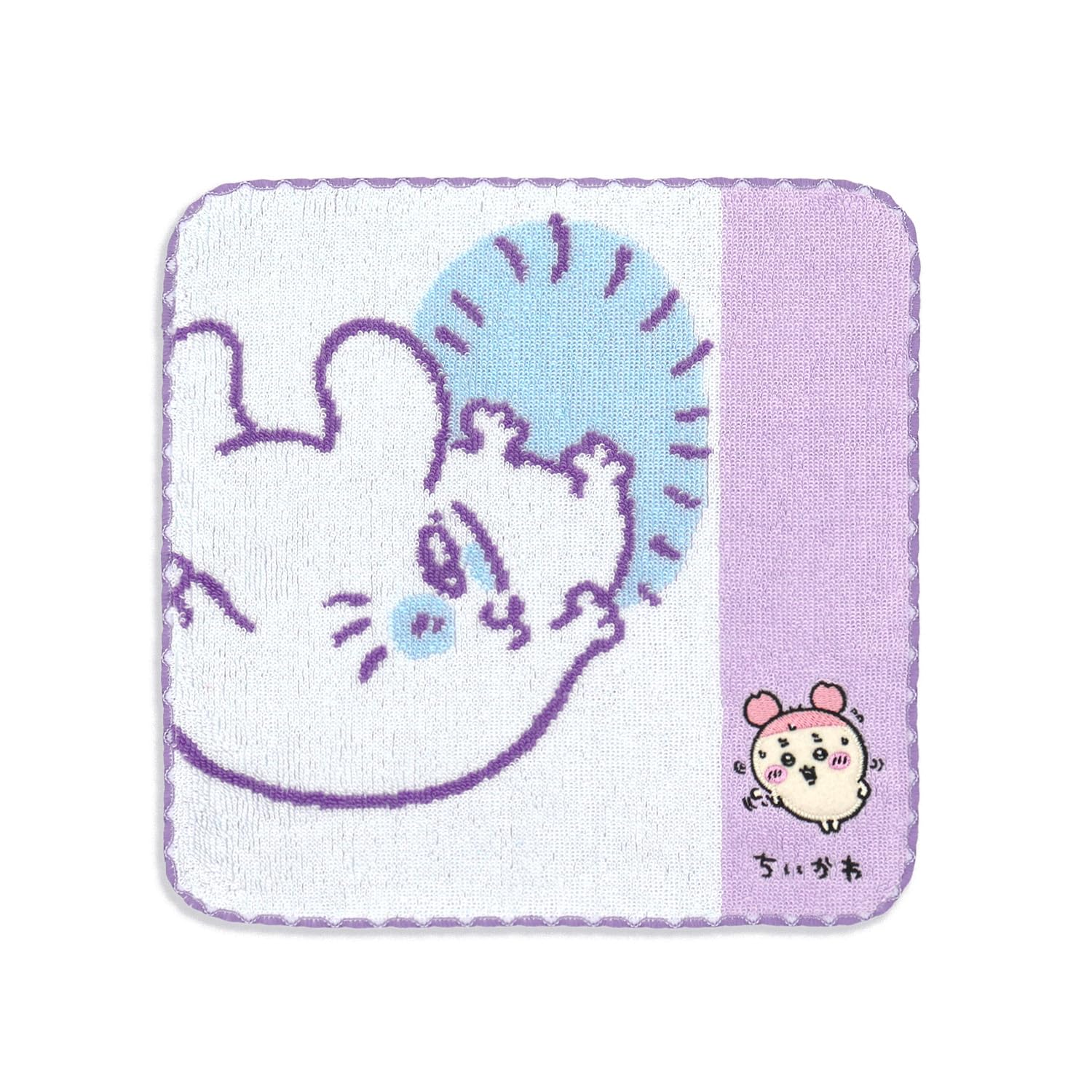 Chiikawa Towel Flying 25 x 25 cm  Carrying  Handkerchief, Purple, Squirrel, 41-1380080, Approx.